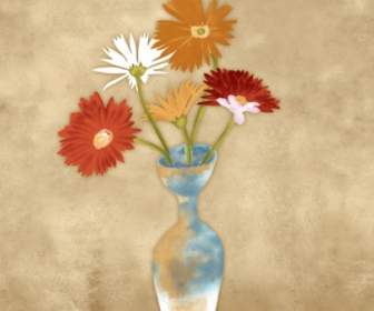 The Painting Texture Vase Psd Layered