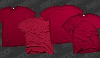 Il Rosso Vuoto Tendenze Tshirt Modello Psd A Strati