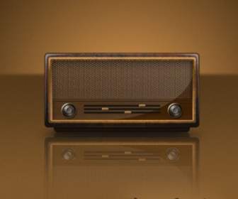 The Retro Radio Psd Layered Icon