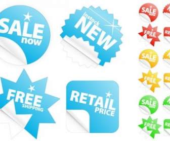 The Sale Of Stickers Feel Clean Vector