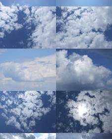 รูปภาพ Highdefinition สองฟ้าและเมฆสีขาว