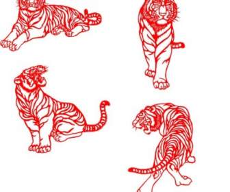 The Tiger Paper Cutting Psd