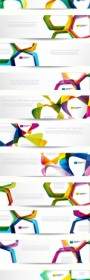 The Trend Of Dynamic Flow Line Banner Vector