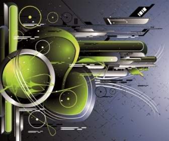 The Trend Of Dynamic Science And Technology Theme Vector Graphic