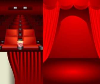 Theater Stage Theme Vector