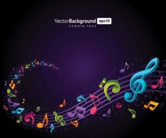 Theme Music Notes Vector