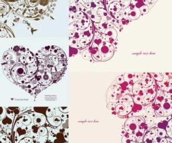 Theme Of Heartshaped Pattern Vector Composition