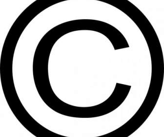 Thin Copyright Symbol Clip Art