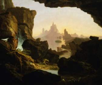 Thomas Cole Painting Oil On Canvas