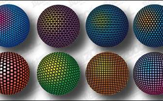 3 次元の球面デザイン素材