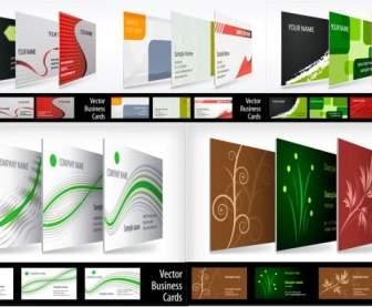 Threedimensional Renderings Show Business Card Vector