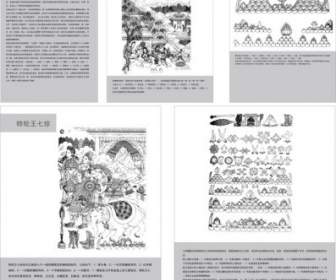 Tibetische Buddhistische Symbole Und Objekte-Karte Von Den Vier Zhuanlun-Wang-Vektor
