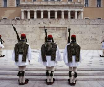 Grabmal Des Unbekannten Soldaten Tapete Griechenland Welt