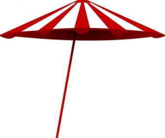 Tomk Màu đỏ Trắng Umbrella Clip Nghệ Thuật