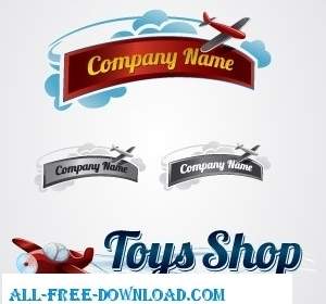 Spielzeug-Flugzeug-Logo-Sammlung