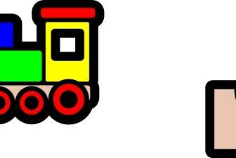 Toy Train Icon Clip Art