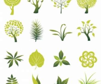 Tree And Leaf Vector Set
