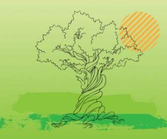 Baum-Vektor-illustration