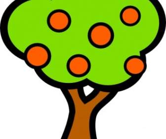 Baum Mit Früchten-ClipArt
