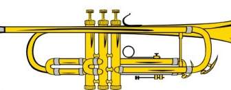 Trompeta B Plano Color Clip Art