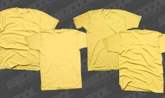 Tshirt Yellow Blank Trend Template Psd Layered