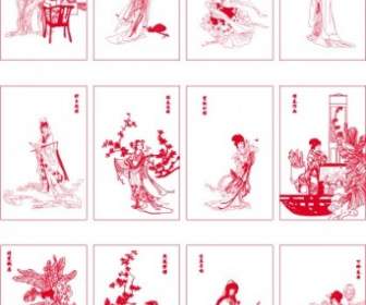 Twelve Beauties Of Jinling Vector Dream Of Red Mansions
