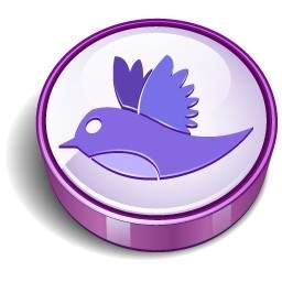 Twitter Bird Sign Purple