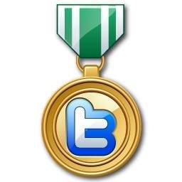 Vert De Médaille De Twitter