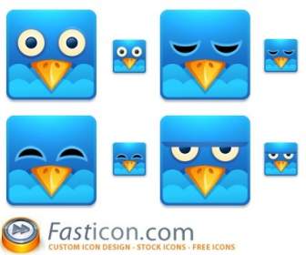 Twitter Square Icons Icons Pack