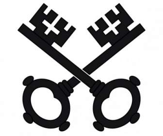 Two Black Keys Wipp Dorf Coat Of Arms Clip Art
