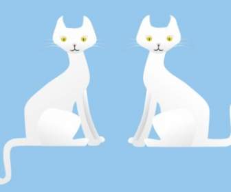 Zwei Katzen-ClipArts