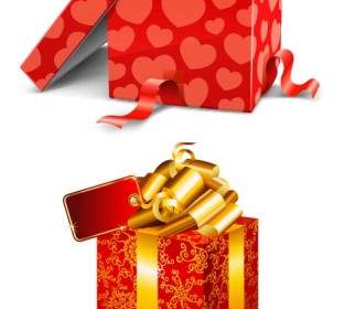 Two Gift Boxes Vector