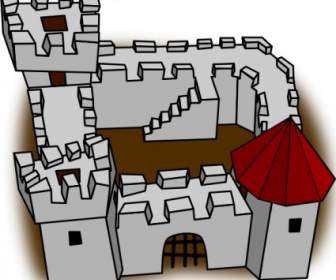 Prospettiva Non Brutto Forte Fumettistico Fortezza Roccaforte O Castello Di ClipArt