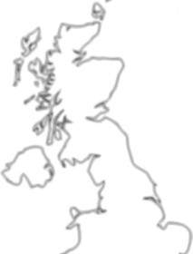 Reino Unido Mapa Contorno Clip Art