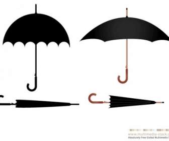 우산 벡터 세트