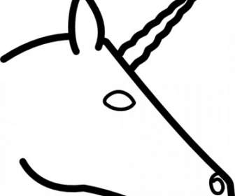 Unicorn Head Profile Clip Art