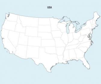 Vetor Mapa De Estados Unidos