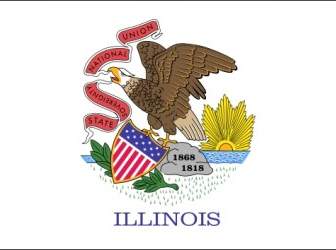 米国イリノイ州旗をクリップアートします。