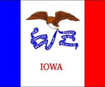 米国アイオワ州旗をクリップアートします。