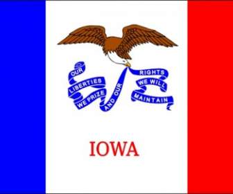 Uns Iowa Fahne ClipArt