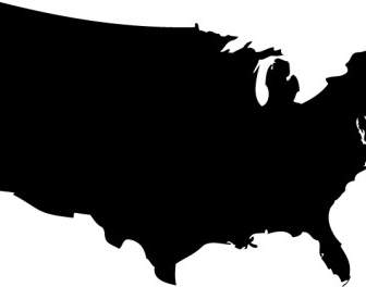 Us Map Silhouette Vector