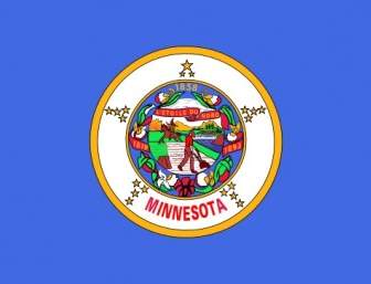 米国のミネソタ州旗をクリップアートします。