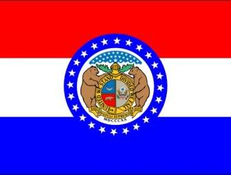 米国ミズーリ州旗をクリップアートします。