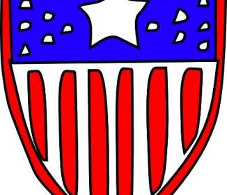 USA Bandiera Distintivo ClipArt