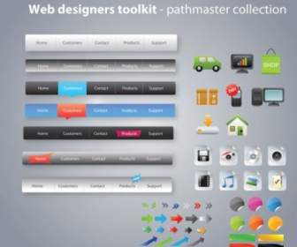 Useful Web Design Tools Pack Vector