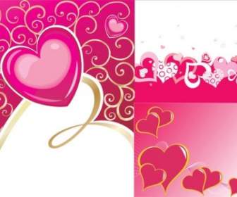 San Valentino Giorno Heartshaped Vettore Sfondo