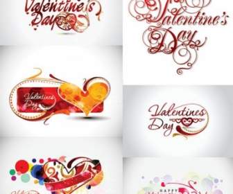Valentine Day Word Theme Vector