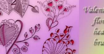 Escovas De Floral Decorativo Coração Dia Dos Namorados
