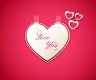 Tarjeta De Corazón De Día De San Valentín S