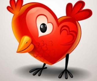 Валентина S день цыплят в форме сердца